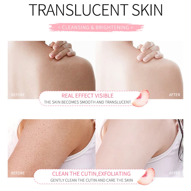 Сладкий персик нежный скраб для тела арбутин улучшает шероховатость увлажняющий