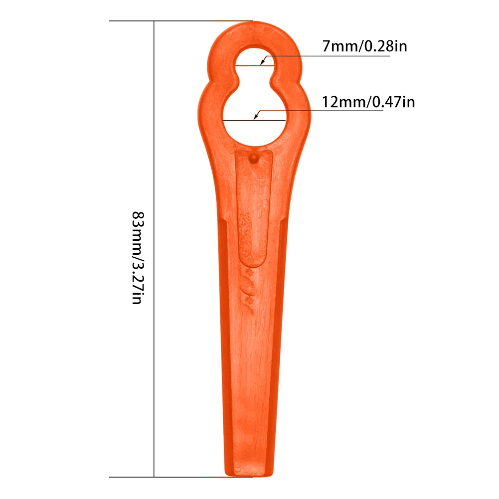

50PCS 8.3CM Plastic Grass Trimmer Blade Replacement Blades Lawn Mower Blades For Bosch Einhell Plastic Lawn Mower Gardening Tool