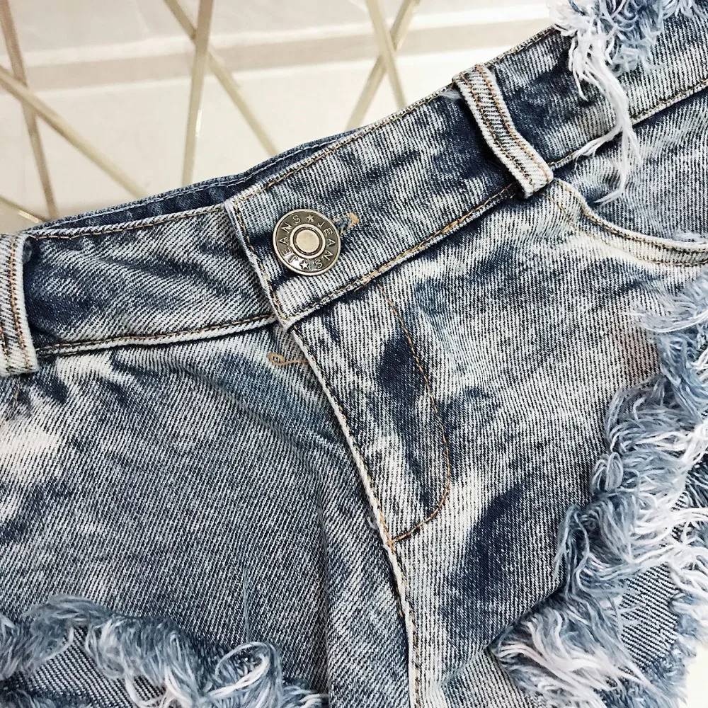 Женские джинсовые шорты с высокой талией весенне летние хлопковые стринги