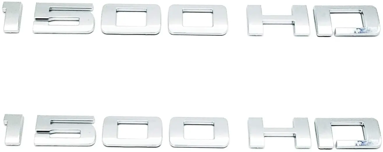 

2X 1500HD 1500 HD Emblems 3d Badges Nameplate (Chrome)