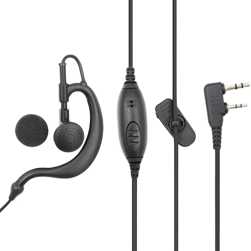 

2 Pin Walkie Talkie Earphones with Ptt Spy Surviellance Earpiece for Two Way Radio Baofeng Communication