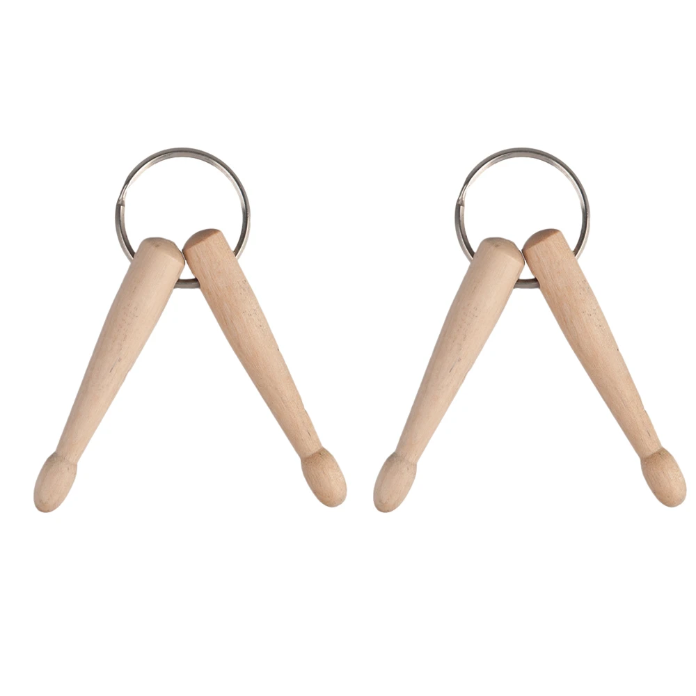 2 шт. барабанные палочки деревянные умные мини брелок для ключей Мини ударные