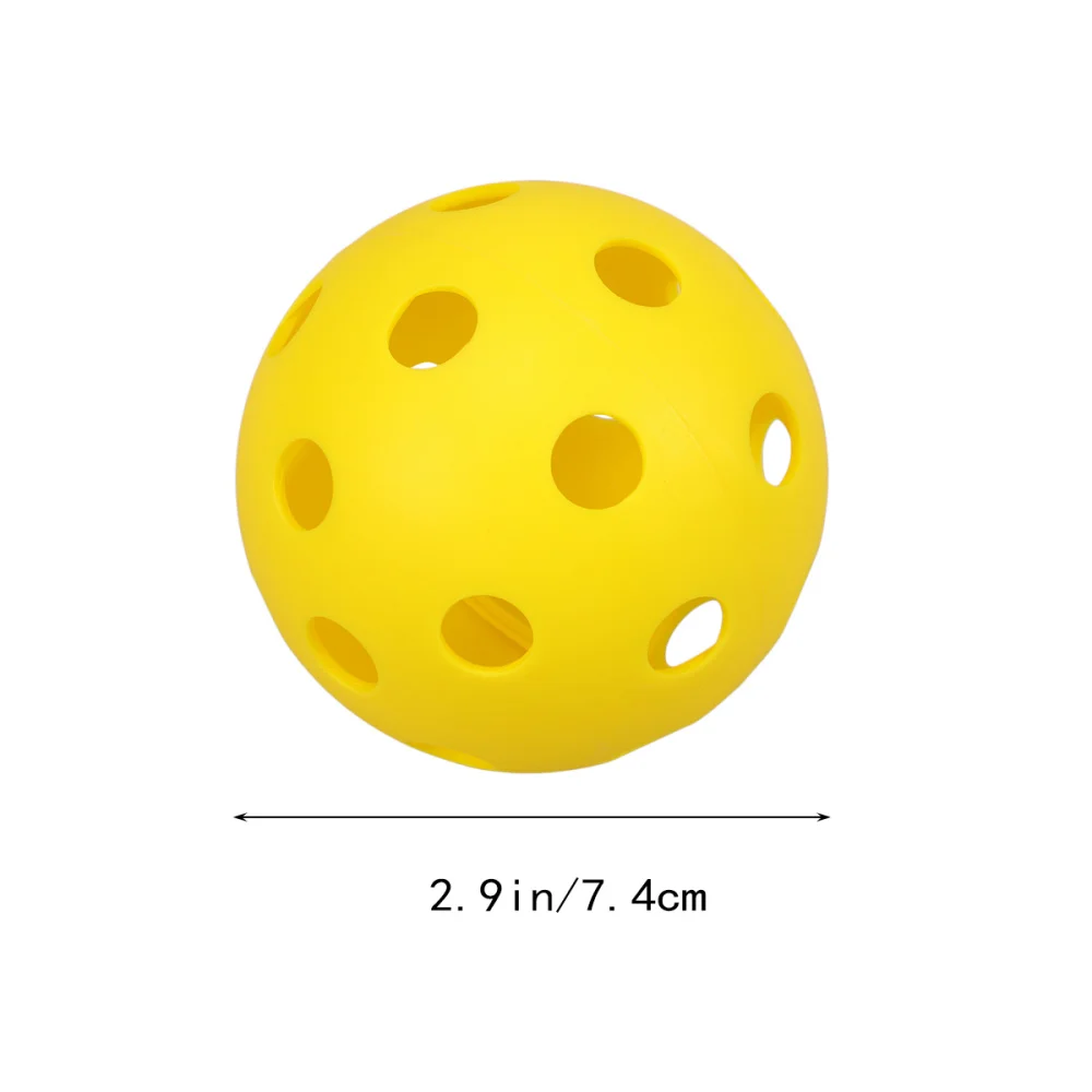 

14pcs Balls Yellow Pickleball with Holes for Indoor and Outdoor Courts