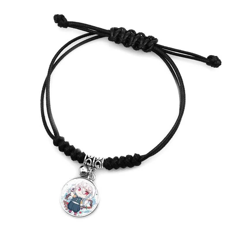 Anime Demon Slayer Cosplay Bracelet Accessories Jewelry Kimetsu No Yaiba Tanjirou Unisex  Telescopic Pendant Hand Rope Bracelets