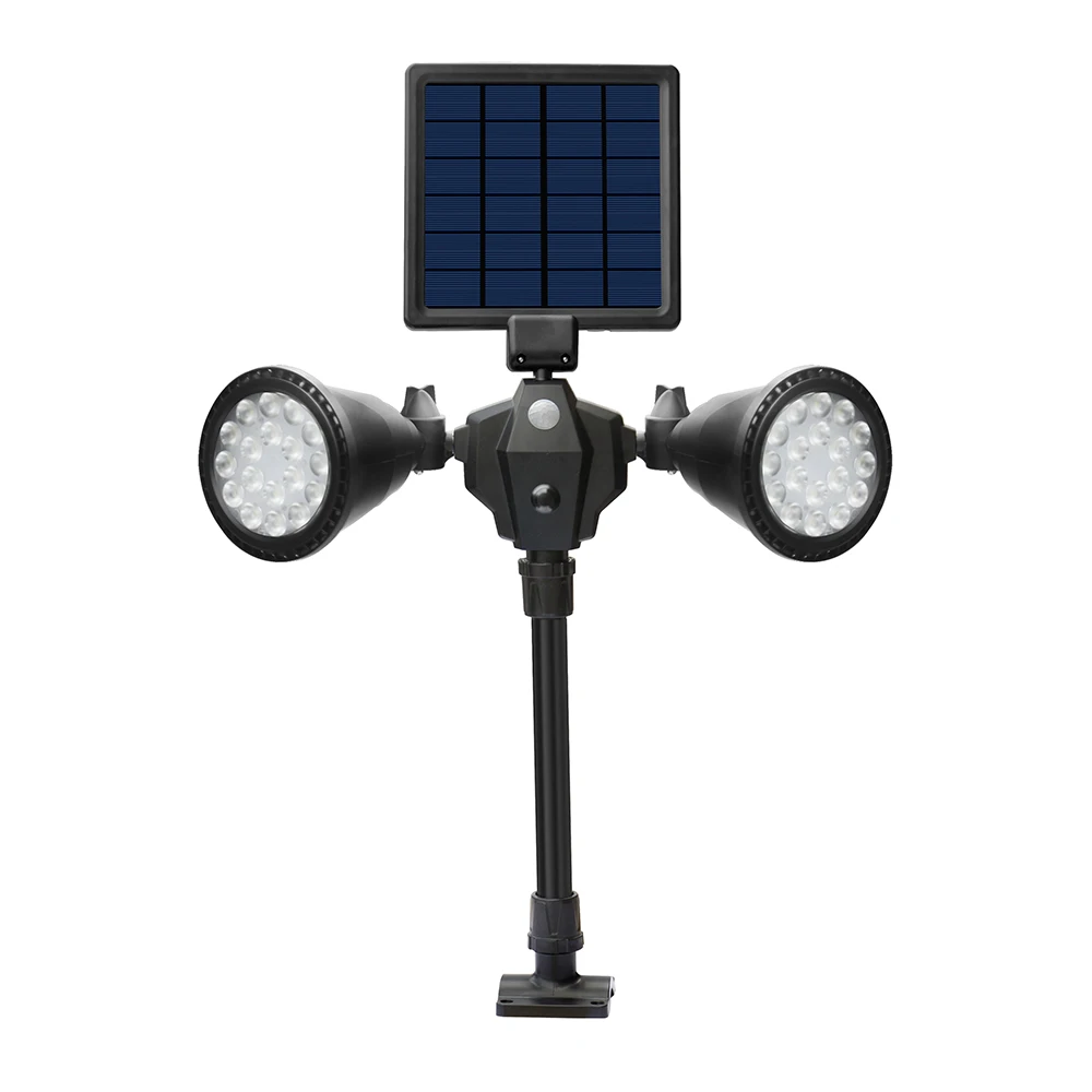 Солнечный Точечный светильник s с двойной головкой 36 светодиодный на солнечной