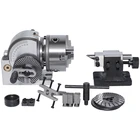 Индексирующая головка для фрезерного станка BS-0, с 3-кулачковым патроном 100 м, универсальная делительная головка с хвостовиком для фрезерного станка с ЧПУ