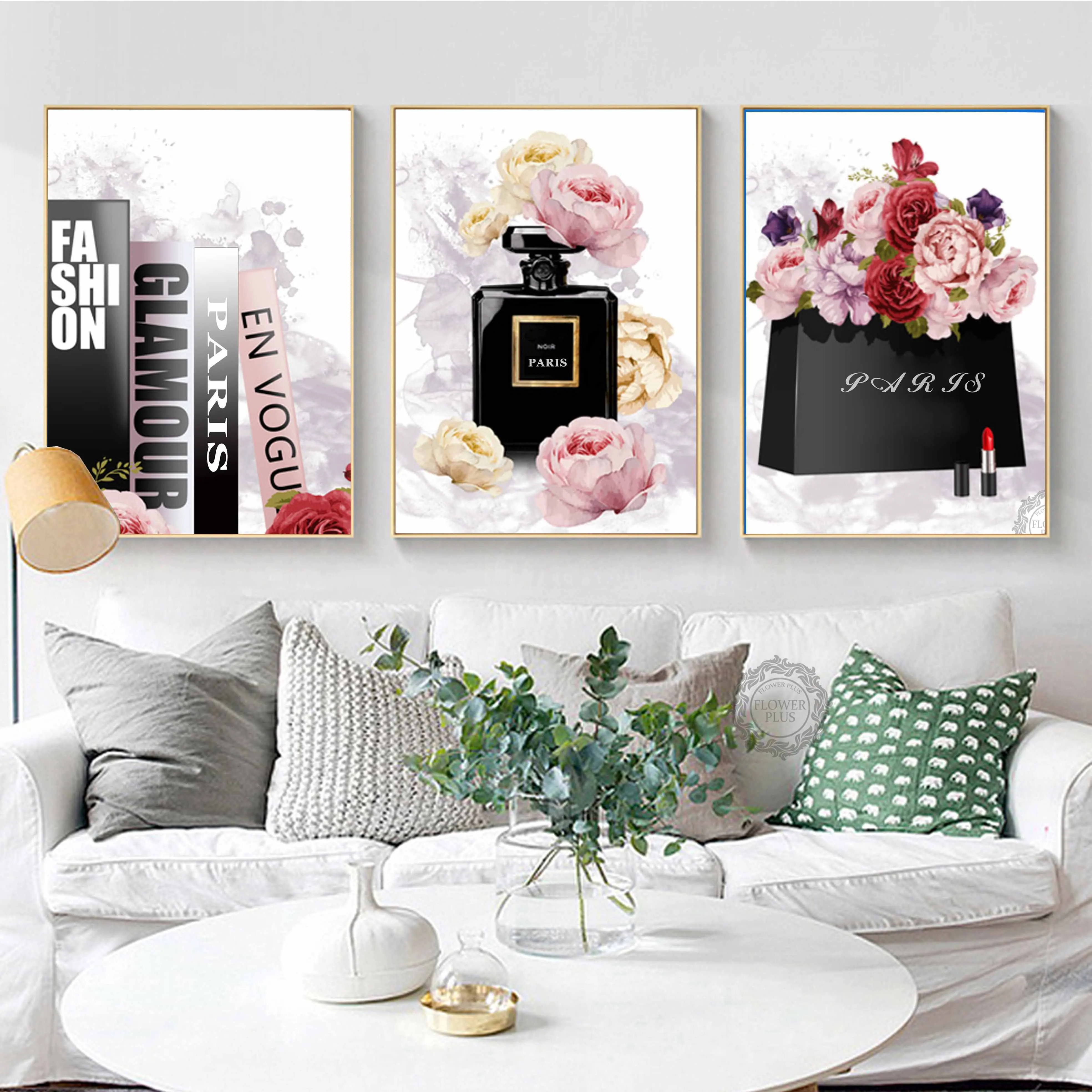 Книга парфюм Цветок Париж бренд скандинавские плакаты и принты стены искусство