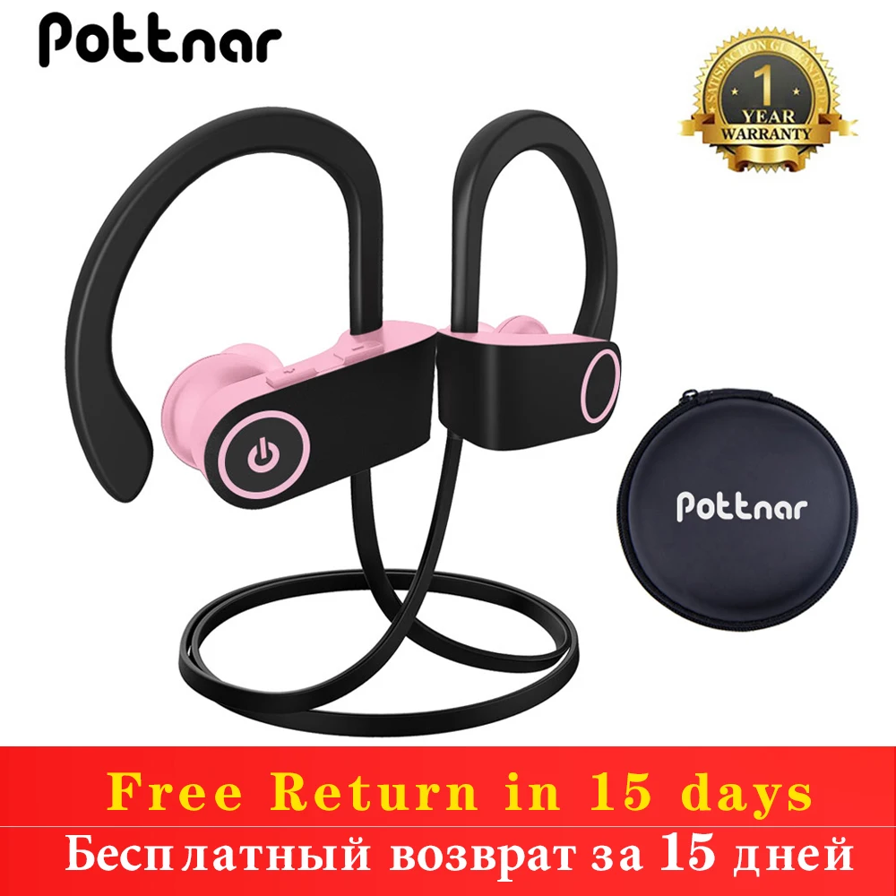 Pottnar IPX7 водонепроницаемая Спортивная Bluetooth гарнитура с шумоподавлением