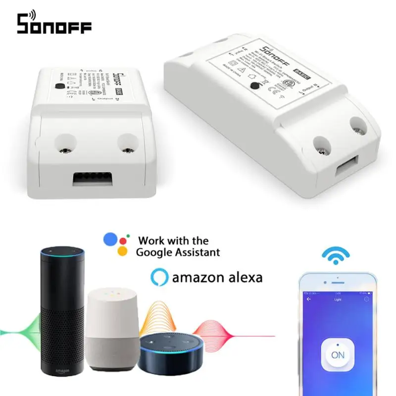 

SONOFF Basic R2 Wifi Timer Smart DIY Mini Switch Support EWelink APP Wireless Home Automation Compatible With Google Home Alexa