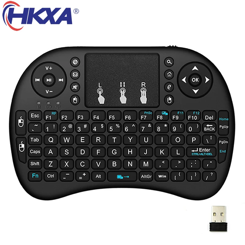 HKXA i8 русская английская версия 2 4 ГГц Беспроводная клавиатура Air Mouse с тачпадом