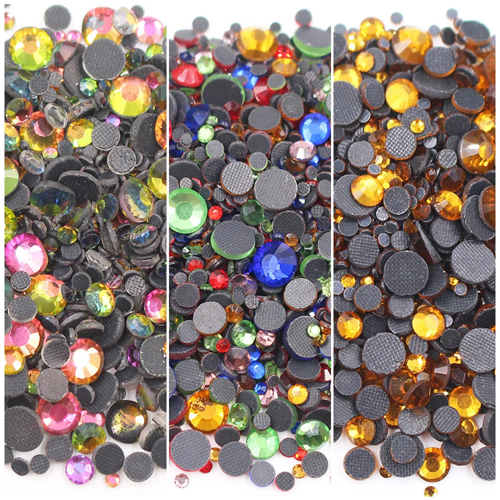 

SS6 SS10 SS16 SS20 SS30 Flatback Adhesive-back Fabric Dedicated Crystals Stones Hotfix Rhinestones Beads Garment Strass Gems