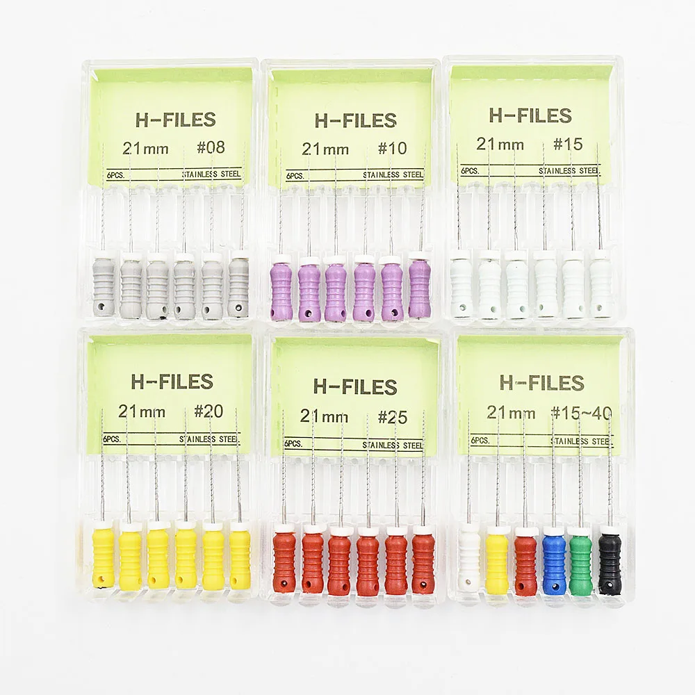 Отбеливание зубов H файлы корневых каналов эндо ручные напильники ручной