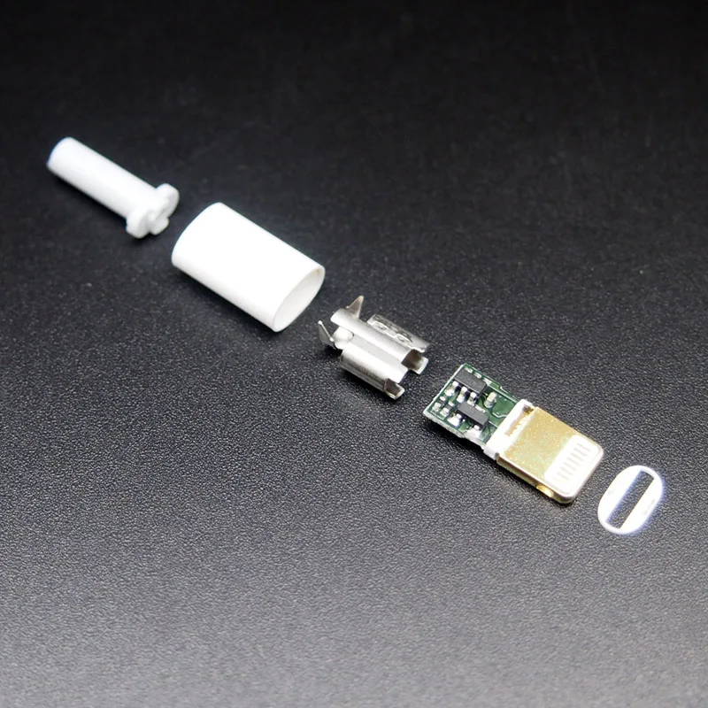 2 комплекта для iphone 5/6/6s/7 быстрая зарядка Lightning позолоченный штекер с корпусом 5 в