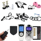 Анальная пробка с электрическим током, импульсный вибратор, кольцо для соска, зажимы для клитора, медицинская тематическая секс-игрушка