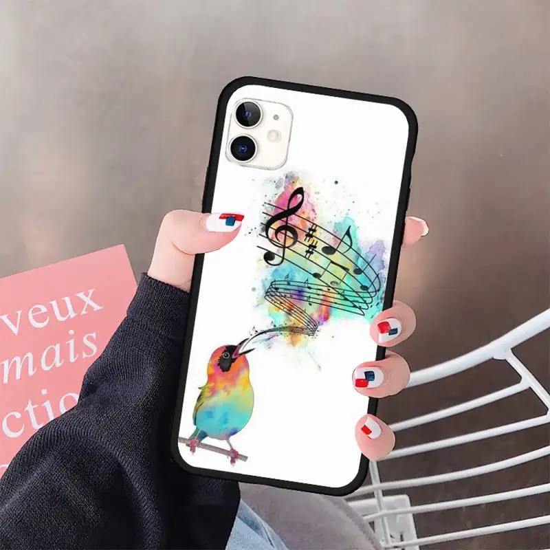 

Musical notes retro musical notation Phone Case for iPhone 11 12 pro XS MAX 8 7 6 6S Plus X 5S SE 2020 XR