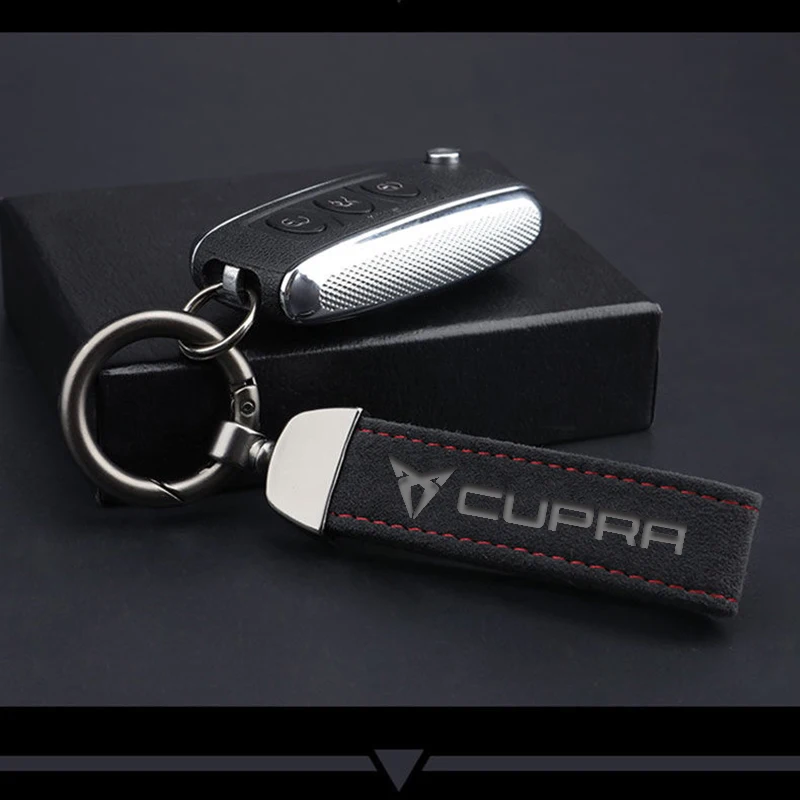 

4s shop exclusive Custom Fashion Metal Leather Car Styling Keychain for Bolero Salsa Tango Cupra-only Cupra R Cupra Ateca car