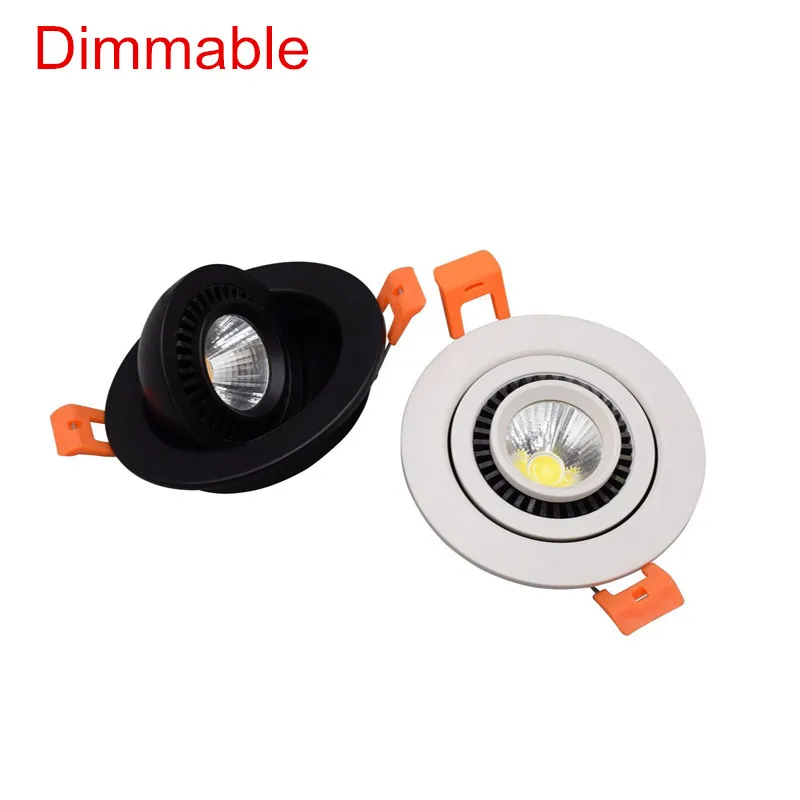 

Rotatable Angle LED Recessed Downlight 5W 7W 10W 15W 18W LED Ceiling Spot Light 3000K/4000K/6000K Black/White Housing Light