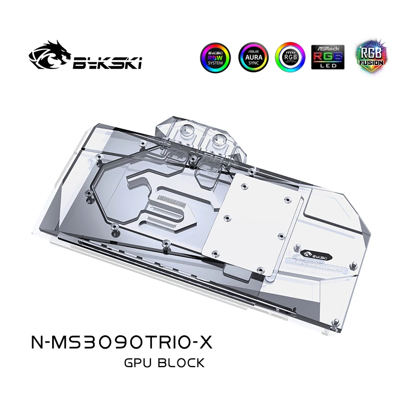 Блок водяного охлаждения Bykski GPU для MSI RTX 3090 3080Ti 3080 GAMING X TRIO система жидкости