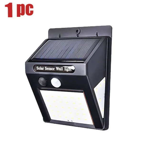 White7000K 1pc A2 100LED Солнечный светильник солнечной энергии светильник PIR датчик движения светильник ing три лица светящийся для наружного сада улицы двора дорожки дома - Испускаемый цвет: White7000K 1pc