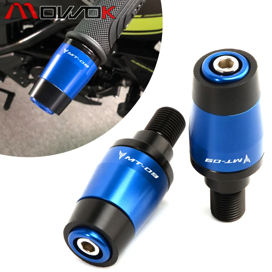 

For YAMAHA MT09 MT-09 mt09 FZ09 2014-2019 TRACER 900 GT 2018-2019 Motorcycle CNC Aluminum Handlebars Grips Caps Ends Bar