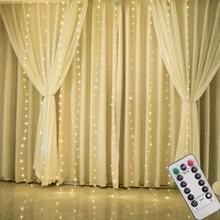 led curtain lights remote controll copper string lights usb safe romantic lights wedding party holiday decoration