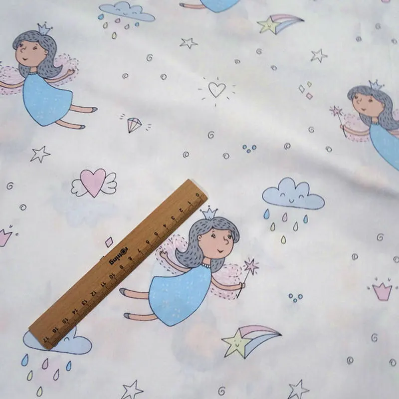 Лоскутная Ткань по метрам саржа из чистого хлопка детская ткань для бытовых