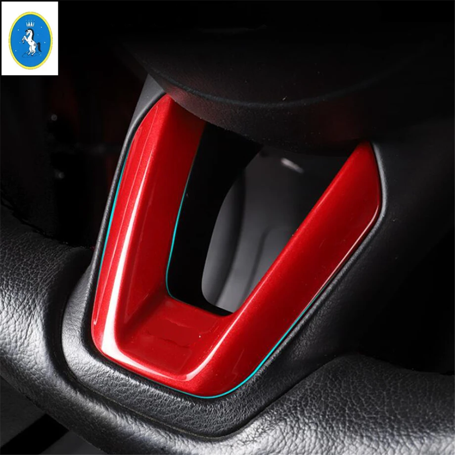 Red Interior Refit Kit Steering Wheel / Gear Shift Box Front Water Cup Holder Panel Cover Trim For Mazda 2 Demio 2015 - 2019 | Автомобили