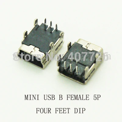 10 шт. мини USB гнездовой разъем 2 0 питания Тип B 5-контактный DIP 4 фута | Обустройство