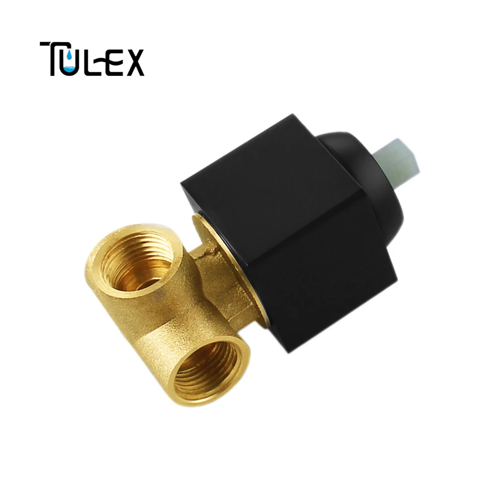 TULEX, черный скрытый смеситель для душа, настенный клапан, горячая и холодная вода, душевой кран, латунная насадка для душа