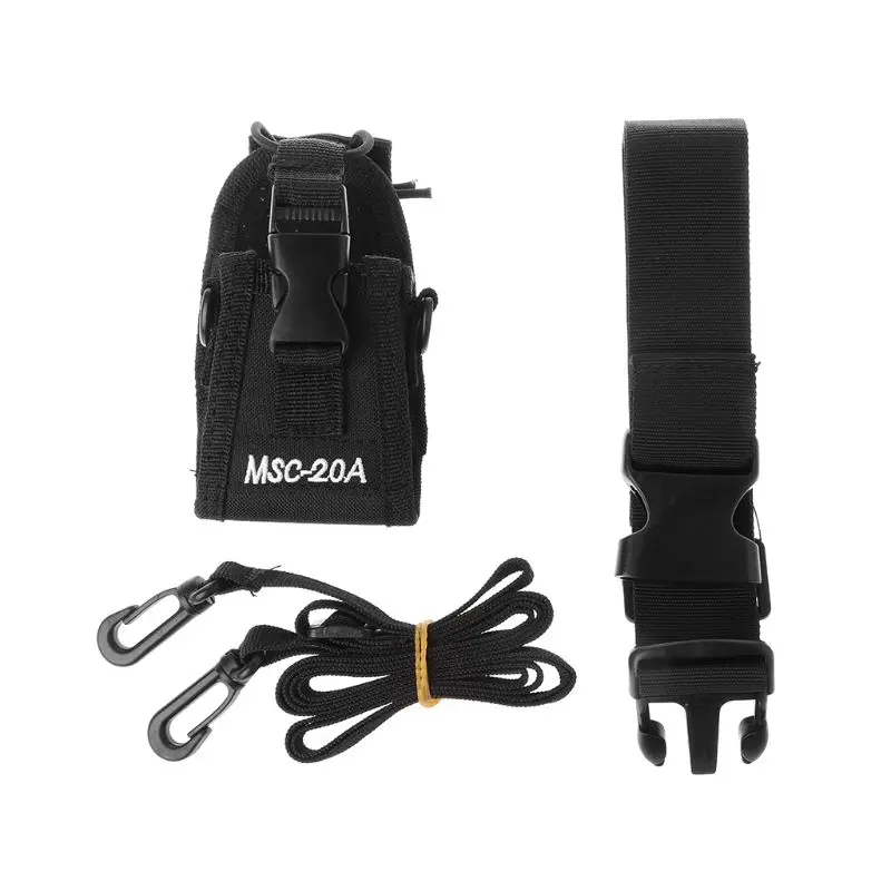 

MSC-20A Portable Nylon Interphone Sheath Walkie Talkie Holder Radio Case with Adjustable Strap for Multiple Interphones