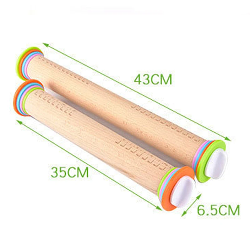 

2 Size Kitchen Wooden Rolling Pin Kitchen Cooking Baking Tools Accessories Crafts Baking Fondant Cake Decoration Dough Roller