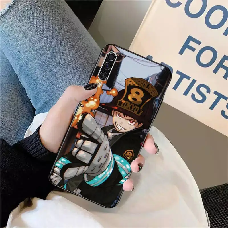 

Anime Fire Force Japanese manga Phone Case For Samsung galaxy S 9 10 20 A 10 21 30 31 40 50 51 71 s note 20 j 4 2018 plus