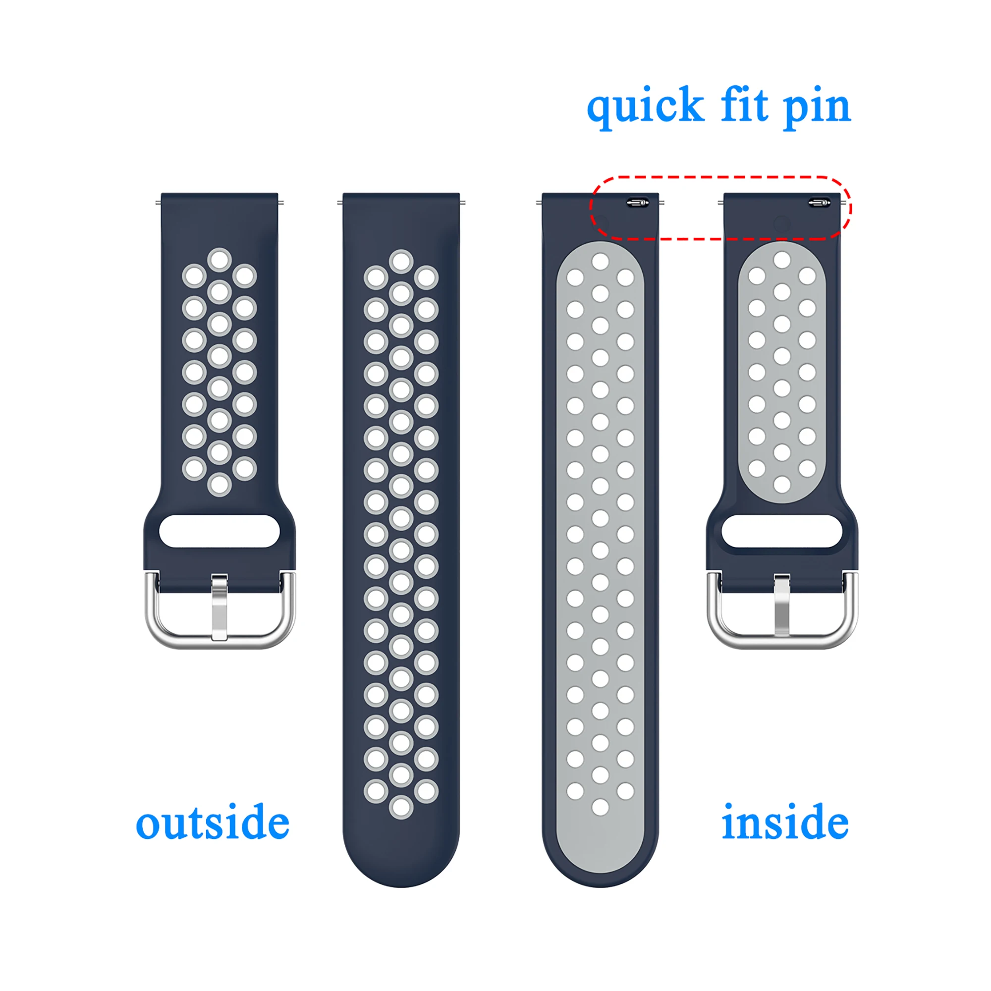 

Repalcement Wrist Band For Huawei GT2 Pro Strap For Huawei Watch GT 2 Pro Silicone Bracelet Two-color Sport Watchband Breathable