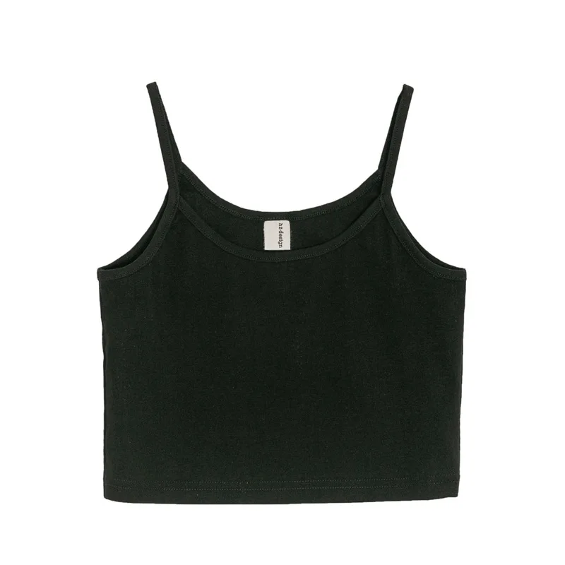 

Multi-color solid color cotton knit bottoming shirt, small vest, suspenders, women's summer 2021 new slim-fit women LXSB15