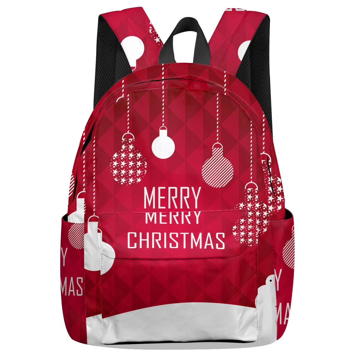 Рождественский тематический рюкзак с узором в виде шариков для подростков