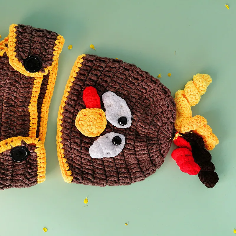 Забавный милый комплект одежды для новорожденных с изображением животных из