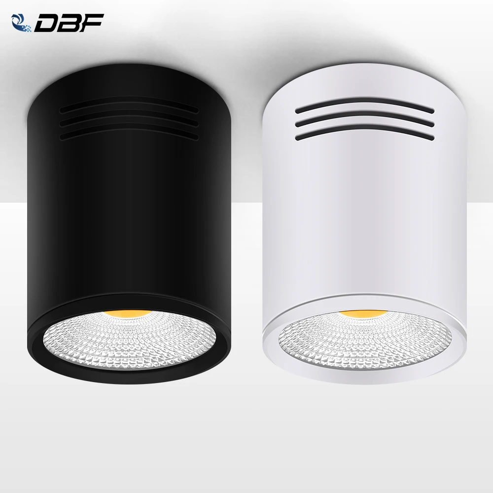 

[DBF]High Bright Epistar COB LED Surface Mounted Downlight Dimmable 3W 5W 7W 10W 12W 15W Ceilling Spot Lamp White/Black Housing