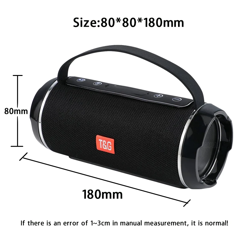 

High power 10W Outdoor Bluetooth Speaker Subwoofer TWS Waterproof Portable Music system column soundbar caixa de som