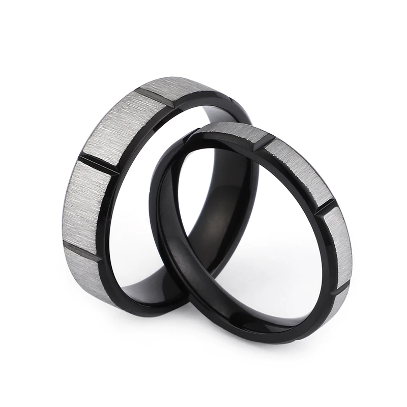 Женское Обручальное кольцо с голубым и черным желобом|Кольца| |