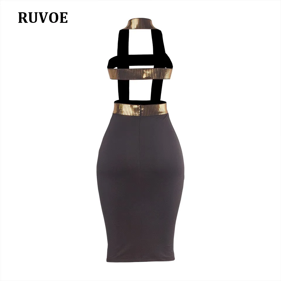 Gold Sequin Party Dresses Women Backless Sexy Bodycon Dress Black Spaghetti Strap Summer Knee Length PY-61 | Женская одежда