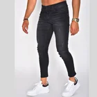 Эластичные джинсы с дырками, мужские черные брюки-карандаш, рваные джинсовые брюки в стиле хип-хоп, новые мотоциклетные джинсовые брюки, лучшие брюки для бойфренда