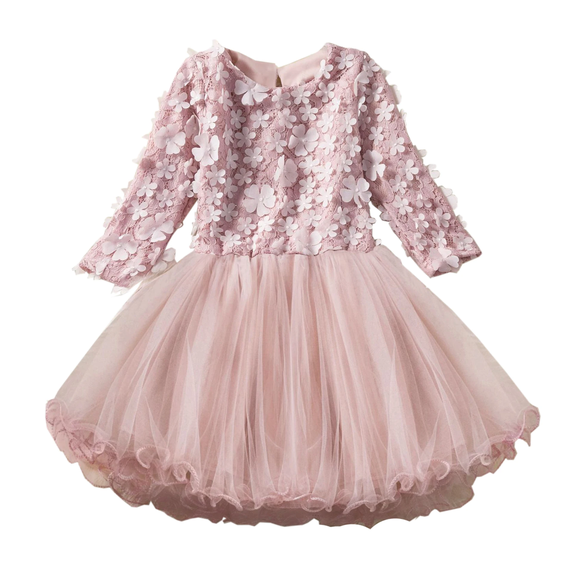 

Girl Dress Christmas Party Long Sleeve Children Spring Autumn Princess Casual Clothes Kid Unicorn Birthday Flower Dress for Girl