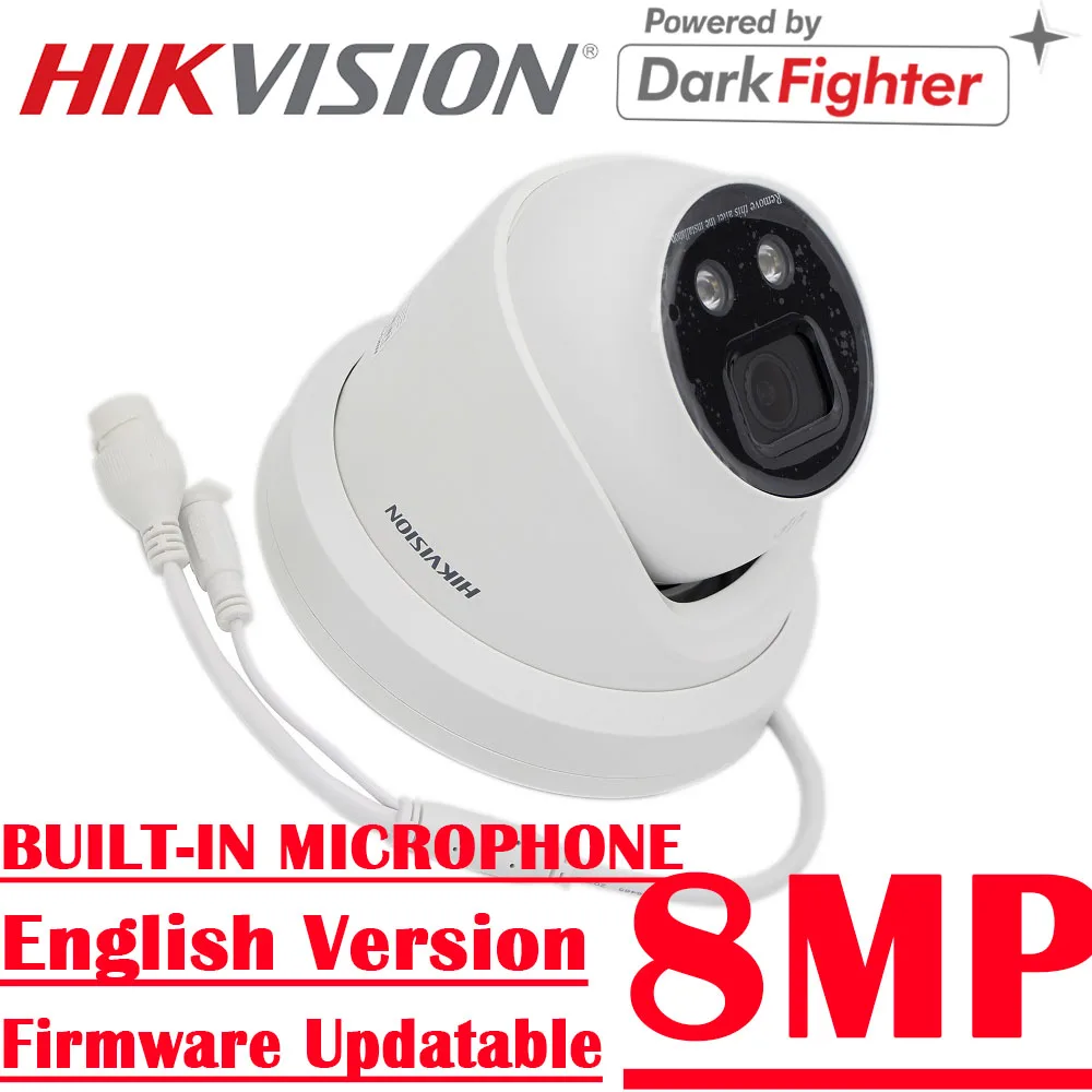 

new 8MP DS-2CD2386G2-IU Original hikvision Ip camera POE IR Built-in microphone IP66 AcuSense IPC Fixed Turret Network Camera