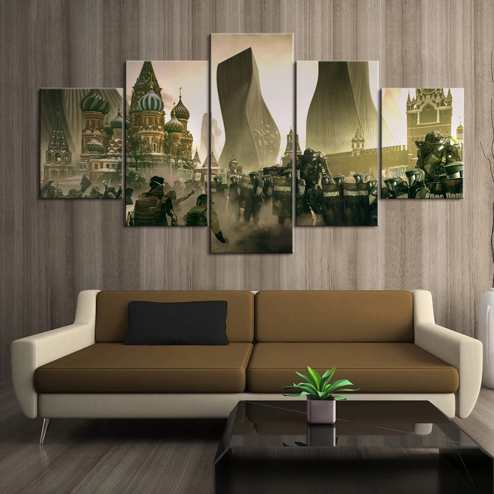 5 шт. декоративная живопись постер игра домашняя роспись Deus Ex-Human разделенная