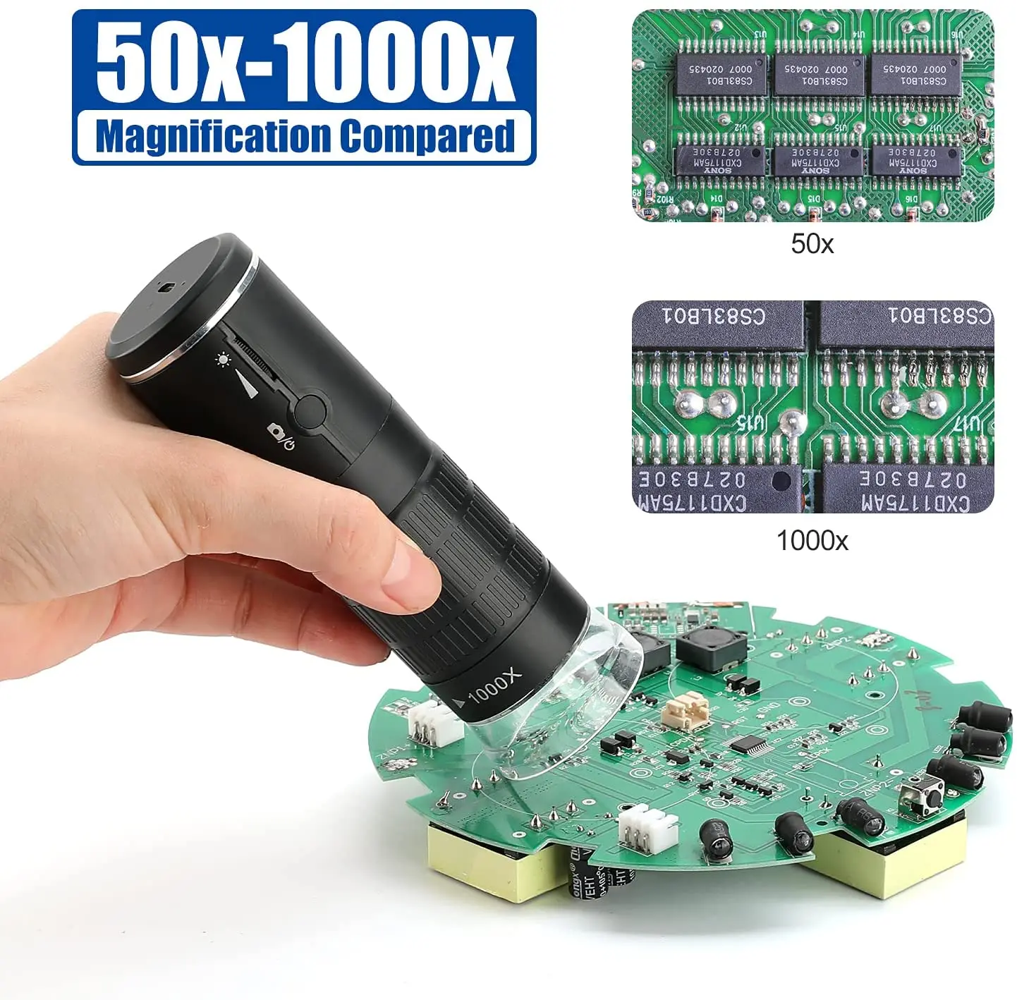 Беспроводной Цифровой Микроскоп 50X-1000X ручной мини-эндоскоп камера для осмотра с 8