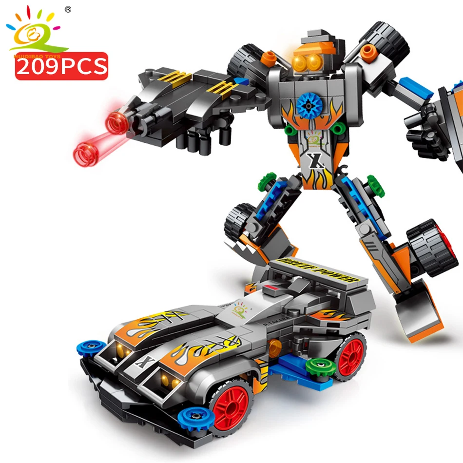 HUIQIBAO 805 шт. гоночный автомобиль скоростные чемпионы строительные блоки город