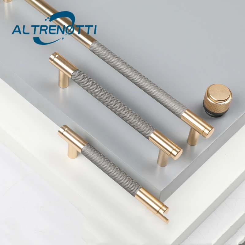 

Wardrobe Furniture Handle Aluminum Gold Gray Black Simple Nordic Door Pull Cabinet Kitchen Drawer Cupboard T Bar Knob Hardware