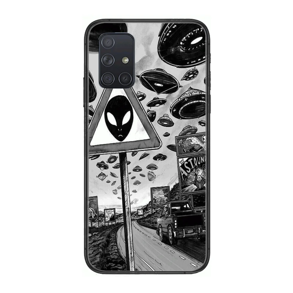

UFO Universe Phone Case Hull For Samsung Galaxy A 50 51 20 71 70 40 30 10 E 4G 5G S Black Shell Art Cell Cover