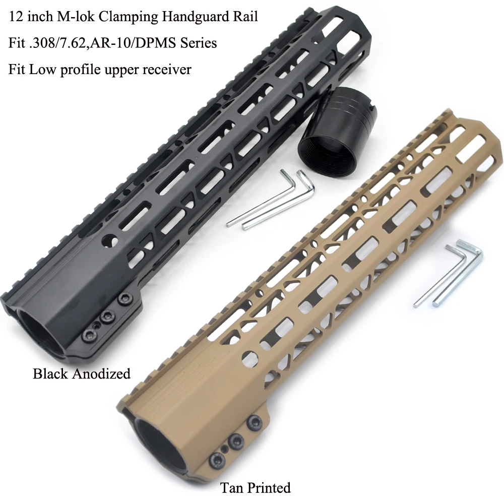 12-дюймовая M-lok Зажимная направляющая свободная плавающая система крепления