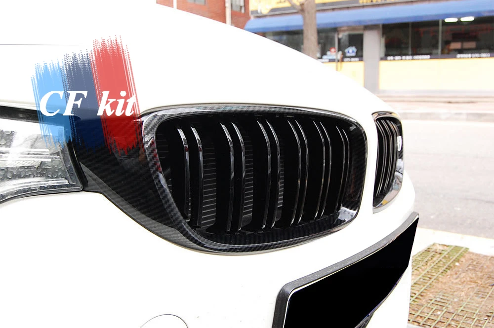 CF набор гоночных грилей из настоящего углеродного волокна передняя решетка с